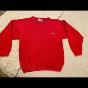 Lacoste red sweater Kids, size 7.